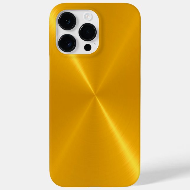 Gold Shiny Stainless Steel Metal Case-Mate iPhone Case (Back)