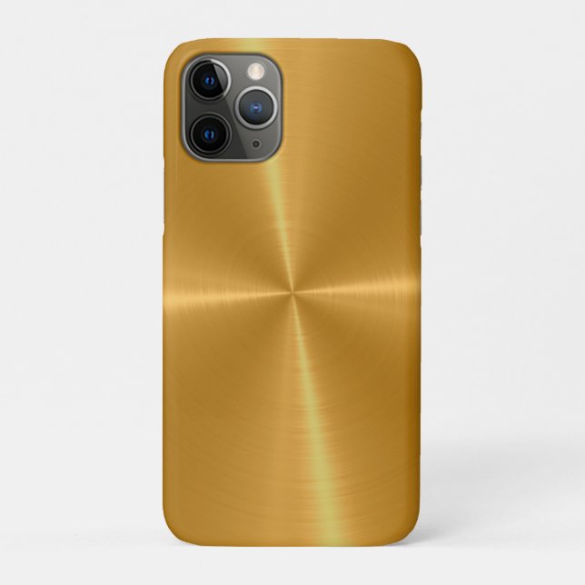 Gold Shiny Stainless Steel Metal Case-Mate iPhone Case (Back)