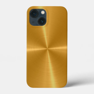 Gold Shiny Stainless Steel Metal iPhone 13 Mini Case