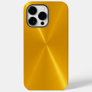 Gold Shiny Stainless Steel Metal iPhone 14 Pro Max Case