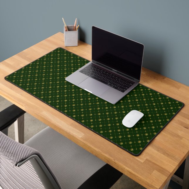 Gold Ship Wheel  Desk Mat (Office 2)