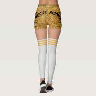 Gold Shorts Knee Socks Name Roller Derby  Leggings