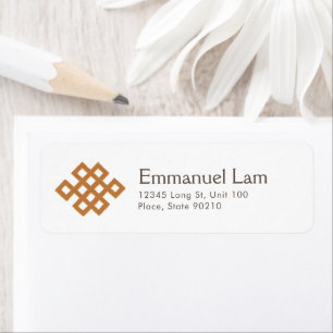 Gold Sign Return Address Label