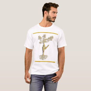 Gold Silhouette women dancing infront of a tree T-Shirt