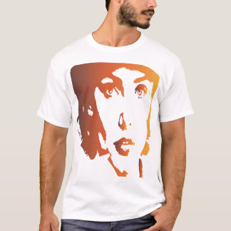 Gold silhuette a woman wearing a hat T-Shirt