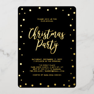 Gold Silver & Black Modern Christmas Holiday Party