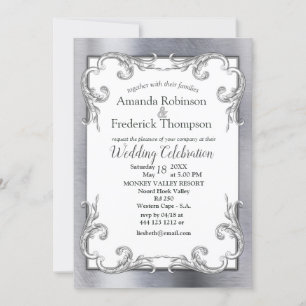 Gold, Silver & Brass Vintage Invitation