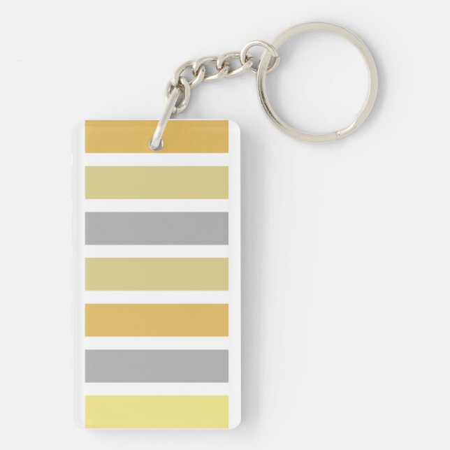 Gold Silver Bronze Metal Hues Key Ring (Back)