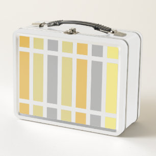 Gold Silver Bronze Metal Hues Metal Lunch Box