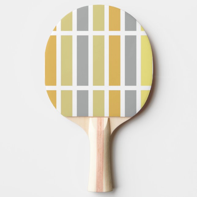 Gold Silver Bronze Metal Hues Ping Pong Paddle (Front)
