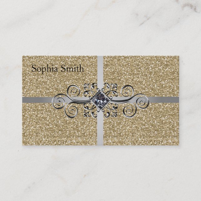 Gold silver business card (Front)