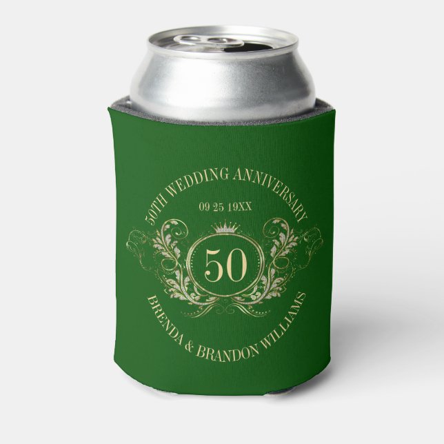 Gold & Silver Frame with a Crown Can Cooler (Can Back)