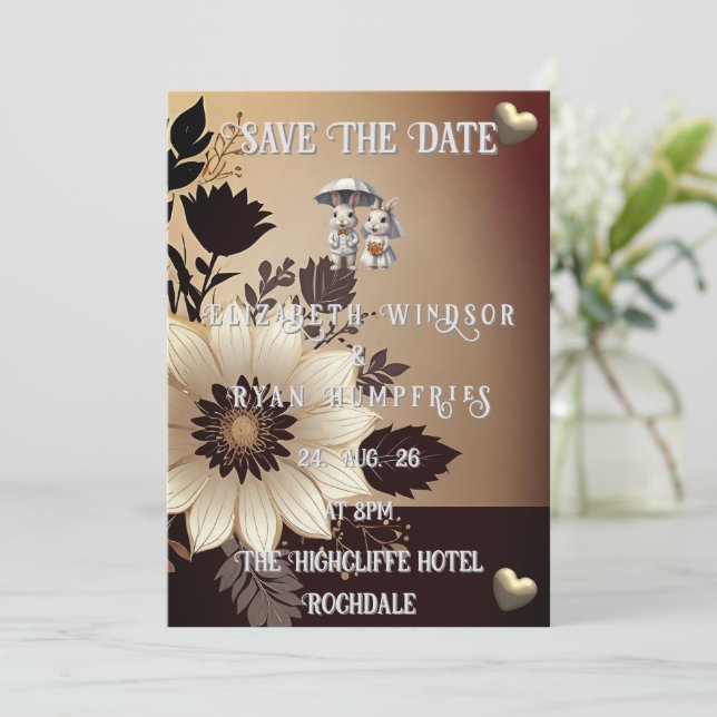 Gold & Silver Invitation (Standing Front)