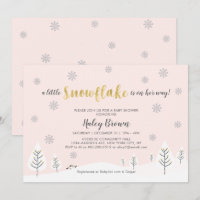 Gold, Silver & Pink Winter Wonderland Baby Shower