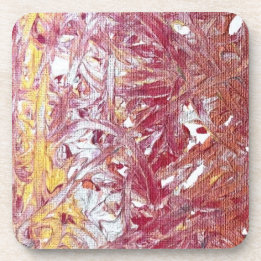 Gold, Silver, Red, Rose Gold, Marble Artwork Coaster