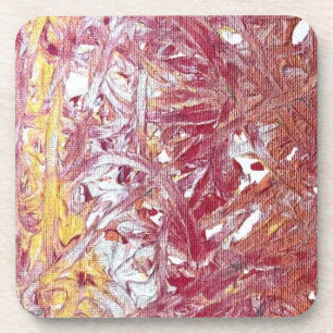Gold, Silver, Red, Rose Gold, Marble Artwork Coaster