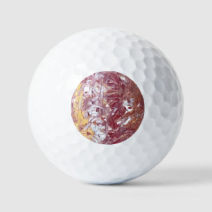 Gold, Silver, Red, Rose Gold, Marble Artwork Golf Balls