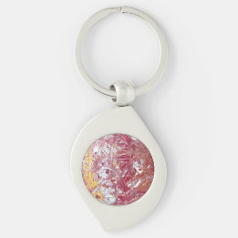 Gold, Silver, Red, Rose Gold, Marble Artwork Key Ring