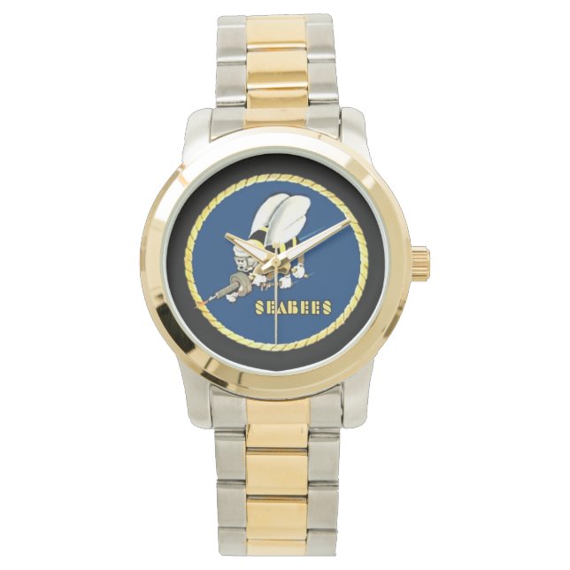 Gold/Silver Two Tone Sea-Bees Wrist Watch (Front)