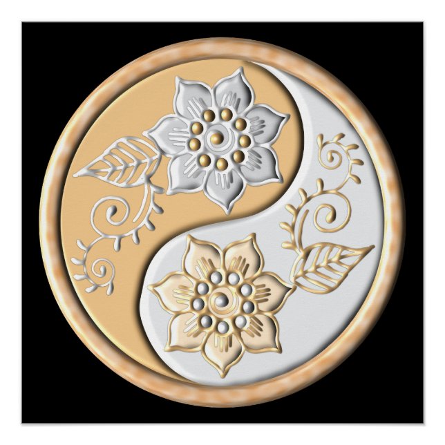 Gold & Silver Yin Yang  Poster (Front)