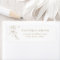Gold simple botanical wedding return address