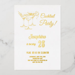 Gold simple cocktail birthday party
