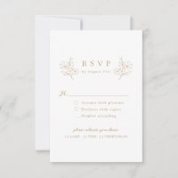 Gold Simple Elegant Hand Drawn Cherry Blossom