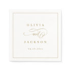 Gold simple elegant romantic script wedding