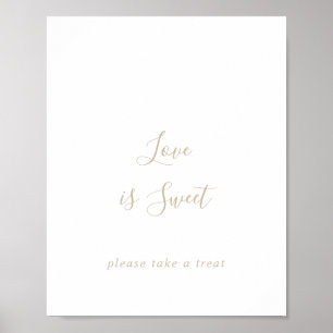 Gold Simple Minimalist Love Is Sweet Sign