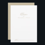 Gold Simple Minimalist Wedding Advice Card<br><div class="desc">This gold simple minimalist wedding advice card is perfect for a modern wedding. The simple and elegant design features classic and fancy script typography in gold. These cards are perfect for a wedding, bridal shower, baby shower, graduation party & more. Personalise the cards with the names of the bride and...</div>
