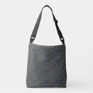 Gold, simple, modern, cool, trendy lines geometric crossbody bag