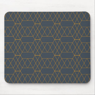 Gold, simple, modern, cool, trendy lines geometric mouse pad