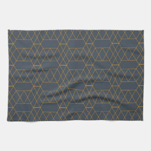 Gold, simple, modern, cool, trendy lines geometric tea towel