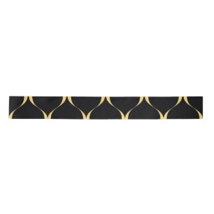 Gold, simple, modern, luxurious wavy graphic satin ribbon