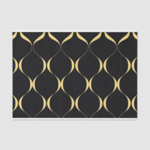 Gold, simple, modern, luxurious wavy graphic tissue paper