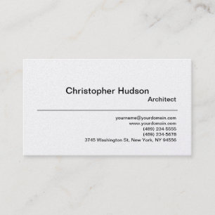 Gold Simple Plain Architect Business Card