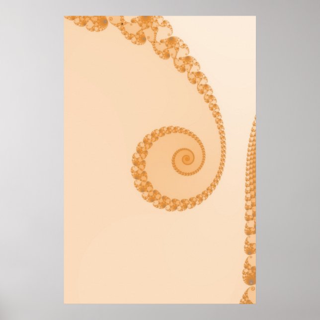 Gold Simple Spiral Poster (Front)