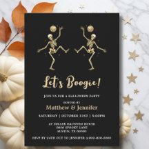 Gold Skeleton Dancing Disco Halloween Party