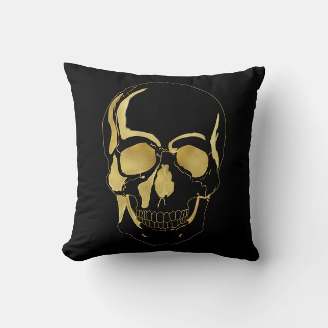 Gold Skull Cushion (Front)