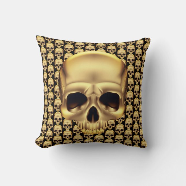 Gold Skull Cushion (Front)