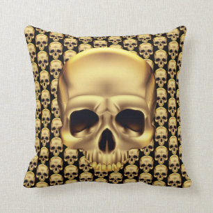 Gold Skull Cushion
