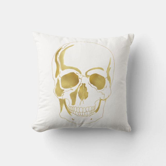 Gold Skull Cushion (Front)