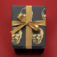 Gold Skull on Grey |