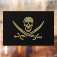 Gold Skull & Swords Pirate flag of Calico Jack