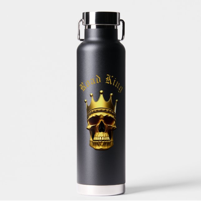 Gold Skull Water Bottle (Front)