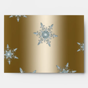Gold Snowflake Christmas Envelopes