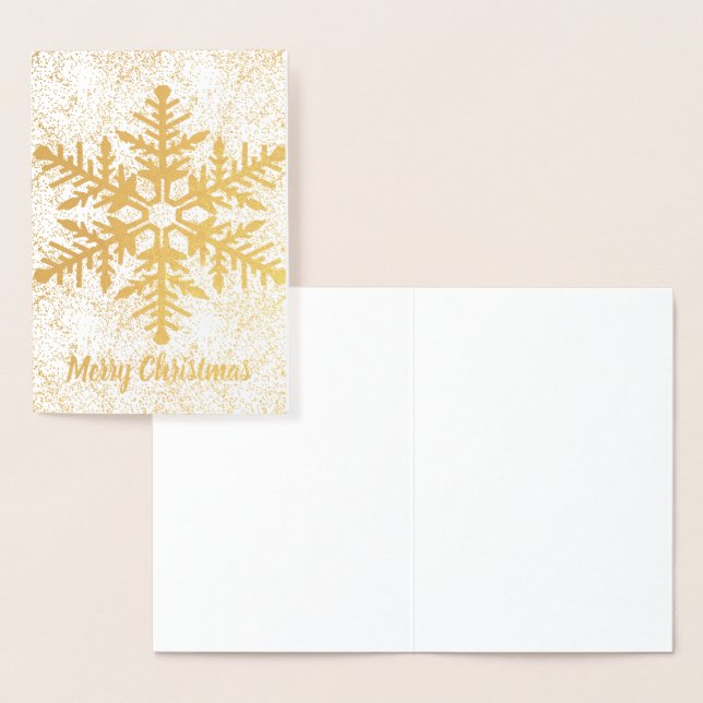 Gold Snowflake Confetti Foil Card (Display)