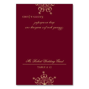 Gold Snowflake DIY Seating  Table Number