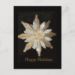 Gold Snowflake Holiday Postcard