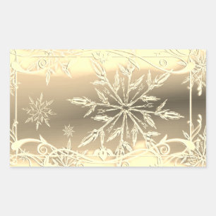 Gold snowflake sticker